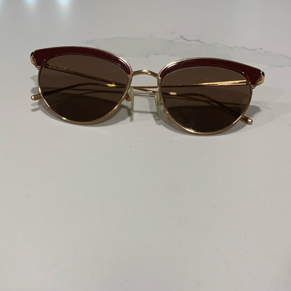 Red/gold Cat eye Prada Sunglasses - Picture 1 of 5